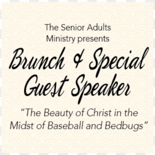 Senior Adults Brunch And Special Guest Speaker - Calligraphy Clipart