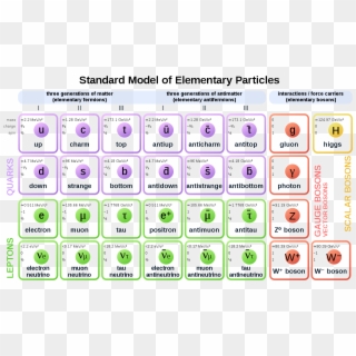 Standard Model Of Elementary Particles Anti - Standard Model Of Elementary Particles Clipart