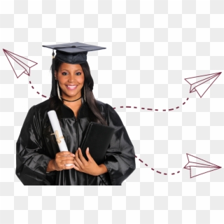 "a Picture Of A Pretty Black Woman In A Graduation - Graduation Istock Clipart