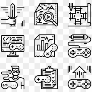 Game Development - White Icons Png Clipart