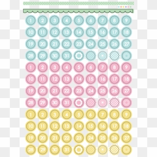 Circle Number Stickers Number Dot Stickers Soft Write - Number Stickers For Planner Clipart