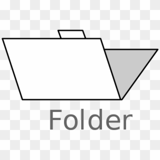 Free Folder Labelled - Black-and-white Clipart