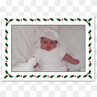 Christmas Photo Cards "holly Frame" - Picture Frame Clipart