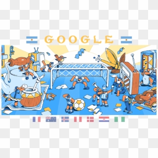 Mundial 2018 En Toda Pasión ⚽ - Google Doodle World Cup 2018 Argentina Clipart
