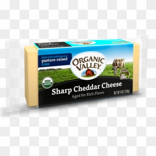 Sharp Cheddar, 8 Oz Sharp Cheddar, - Organic Valley Cheddar Sharp Pasteurized Organic Clipart