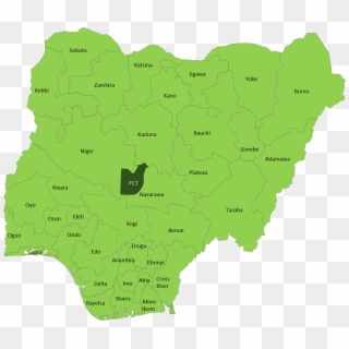 Map Of Nigeria Showing The 36 States And Fct - Presidential Election Result 2019 Clipart