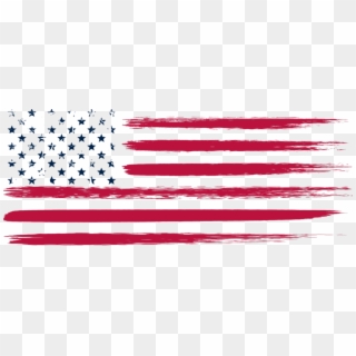 Distressed American Flag White Shirt Clipart