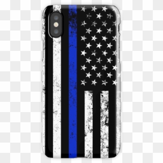 Police Styled Distressed Vertical American Flag Iphone - American Police Flag Vertical Clipart