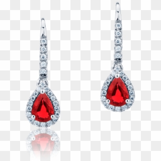 Earrings With Drop Ruby And Diamonds Contour - Orecchini Zaffiro Blu Visconti Clipart
