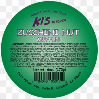 Zucchini Nut Muffin - Circle Clipart