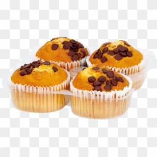 Grays 4 Chocolate Chip Flavour Muffins - Cupcake Clipart