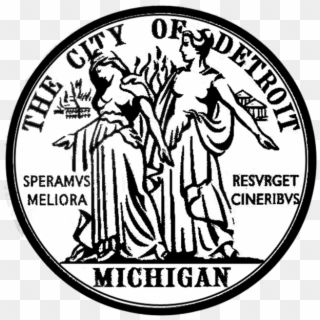 Seal Of Detroit, Michigan - City Of Detroit Crest Clipart