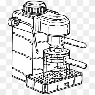 Coffee Machine Espresso Maker Drink Cafe - Espresso Machine Clipart - Png Download