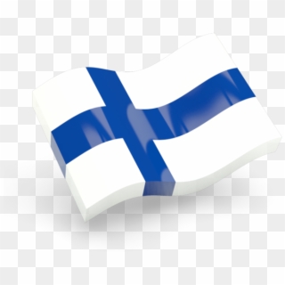 Finland Glossy Wave Icon 640 - Finnish Flag Png Clipart