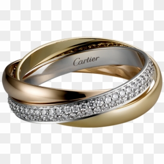 Trinity Ring By Cartier - Russian Wedding Ring With Diamonds Uk Clipart
