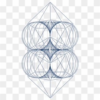 Merged Icosahedron - Line Art Clipart