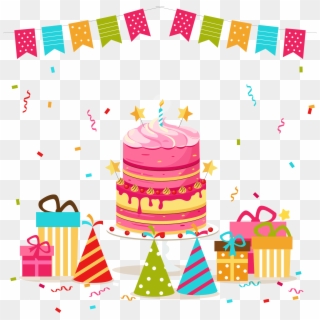 Birthday Cake Clip Art - Png Desenho De Bolo Transparent Png