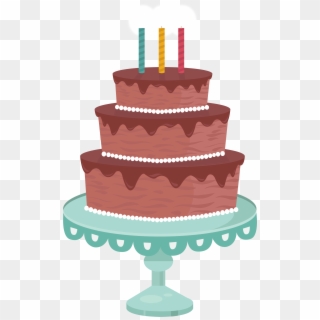 Vector Layers Cake - Birthday Cake With Layers Clipart
