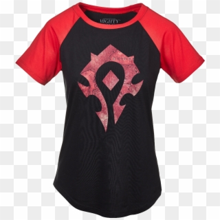 World Of Warcraft Horde Raglan Tee - Active Shirt Clipart
