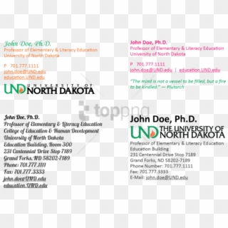 Free Png University Of North Dakota Png Image With - Phd Student Email Signature Clipart