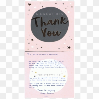 Great Big Thank You Card - Poster Clipart