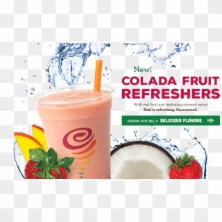 Try The New Colada Fruit Refreshers From Jamba Juice - Health Shake Clipart
