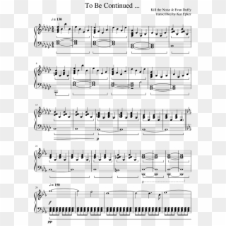 To Be Continued - Continued Piano Sheet Music Clipart