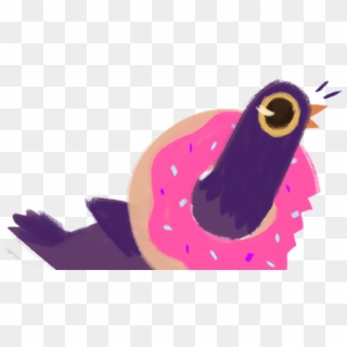 Trash Dove Png - Trash Dove With Donut Clipart