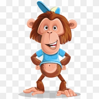 Ron K The Hipster Monkey - Cartoon Clipart