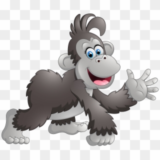 Happy Monkey Cartoon Png Clipart Image - Monkey Cartoon Images Png Transparent Png