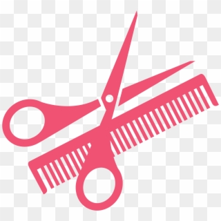 Comb Scissors Clip Art Hairdressing Transprent Png - Hair Salon Scissors And Comb Transparent Png