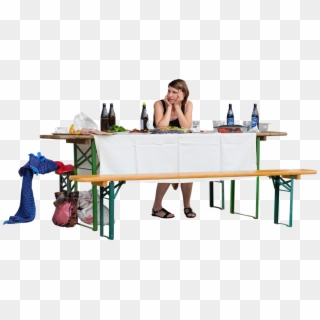 At A Barbecue Party - People Sitting At Table Png Clipart