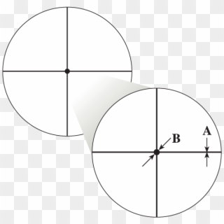 Fine Crosshair With Dot - Circle Clipart
