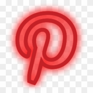 Pinterest Logo Neon Light Red Freetoedit - Neon Social Media Icons Png Clipart