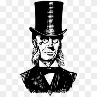 Download Man With Victorian Top Hat Png Images Background - Clipart Man With Top Hat Transparent Png