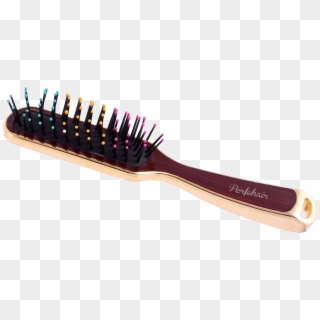 Perfehair Golden Color Paddle Cushion Hair Massage - Hairbrush Transparent Clipart