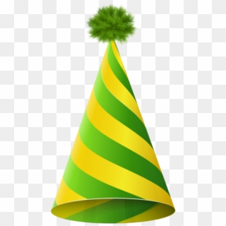 Free Png Download Party Hat Green Yellow Transparent - Green And Yellow Party Hat Clipart