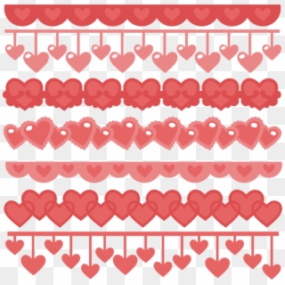 Heart Borders - Cute Heart Border Clip Art - Png Download