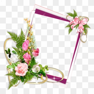 Frame Png Pink With Withite Roses Resolution Clipart