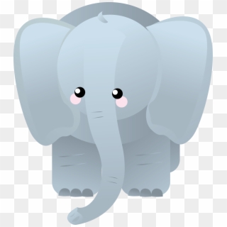 Svg Black And White Stock Clipart Baby Elephant - Sad Elephant Cartoon Png Transparent Png