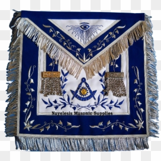 Past Master Silver Tassels Blue Apron - Patchwork Clipart