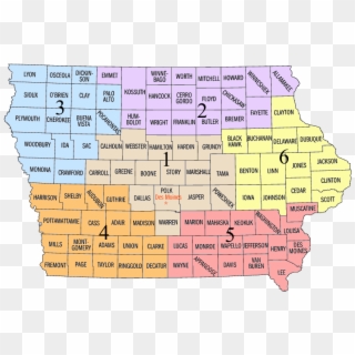 Iowa Ares Districts - Iowa Map With Cities Clipart