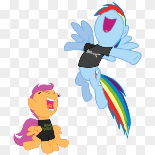 Iron Maiden Clipart Transparent - Rainbow Dash And Scootaloo Scat - Png Download