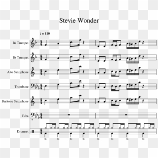 Stevie Wonder Sheet Music 1 Of 55 Pages - Sir Duke Stevie Wonder Trumpet Clipart