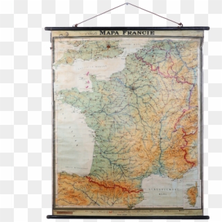 Vintage Map Of France - Atlas Clipart