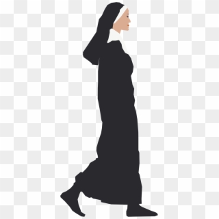 Human Silhuoete Png Photoshop - Nuns Walking On Street Clipart