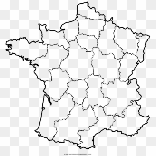 France Map Coloring Page - Montpellier On Map Of France Clipart