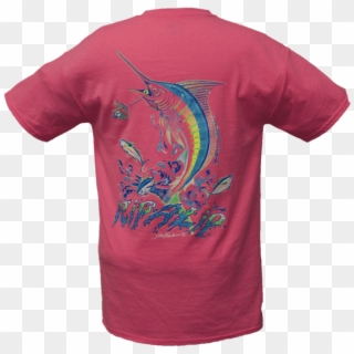 Safety Pink Short Sleeve T-shirt - Swordfish Clipart