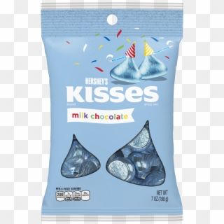 Hershey's Kisses Milk Chocolate Light Blue Birthday - Hershey Birthday Candy Peg Bag Clipart