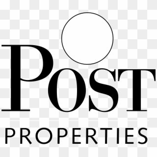 Post Properties Logo Black And White - Circle Clipart